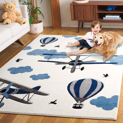 Safavieh Carousel Kids Crk137A Ivory/Blue Area Rug