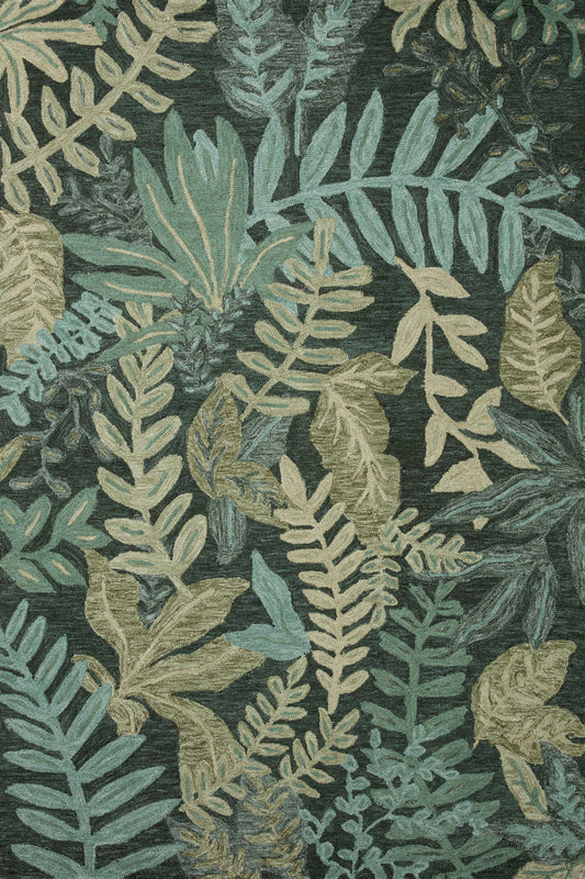 Justina Blakeney x Loloi Cura Cur-03 Forest/Moss Area Rug