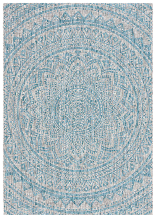 Safavieh Courtyard Cy8734-37112 Light Grey/Aqua Area Rug