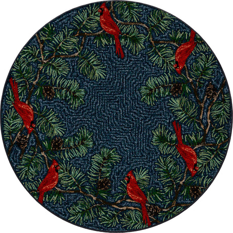 American Dakota Cardinals Navy Rug