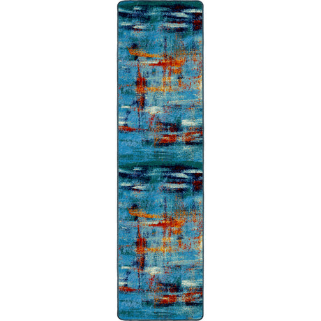 American Dakota Coastal Canvas Aqua Rug