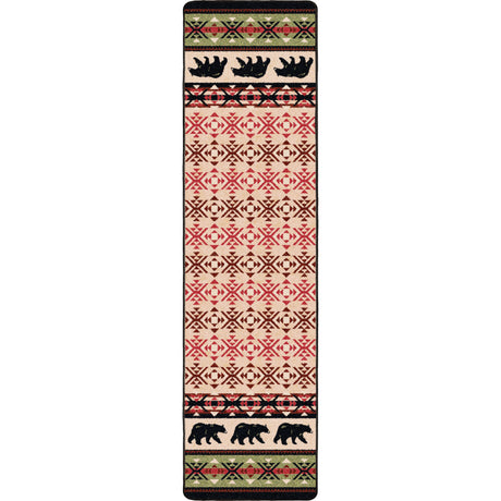 American Dakota Cozy Bears Burnt Red Rug