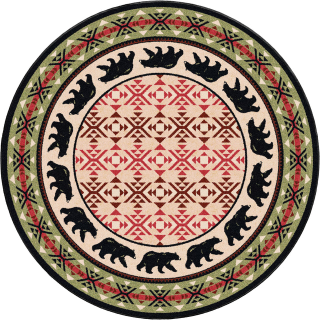 American Dakota Cozy Bears Burnt Red Rug
