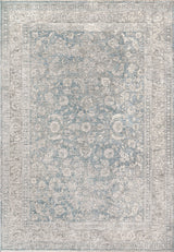 Dynamic Rugs Dharma 12040 Power Loomed Transitional Light Blue/Beige Rug - rectangular rug view