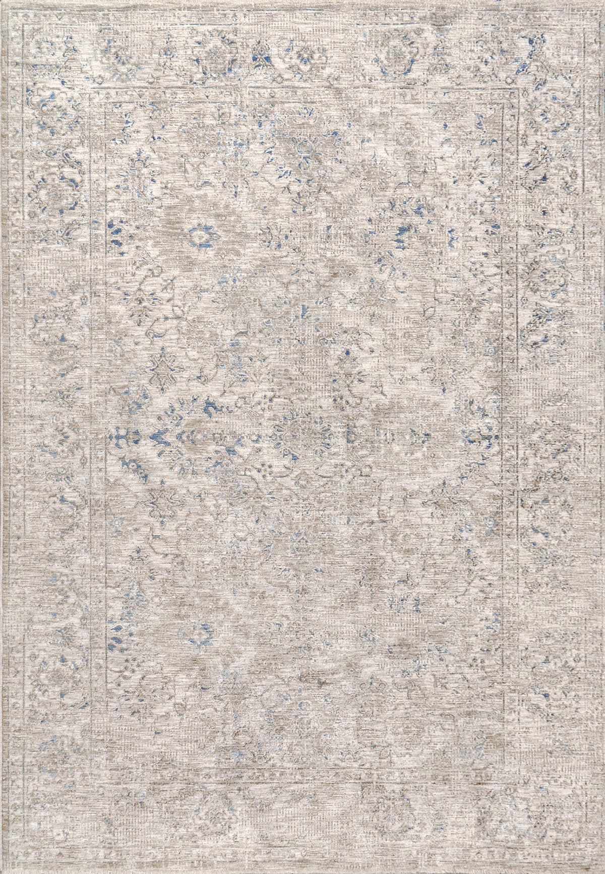 Dynamic Rugs Dharma 12041 Power Loomed Transitional Ivory/Beige Rug - rectangular rug view