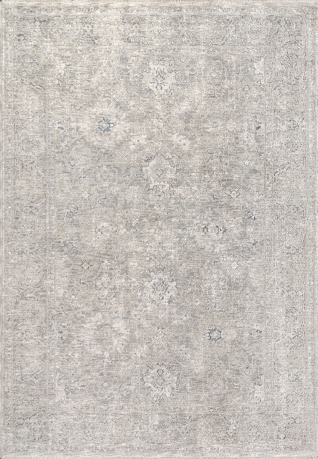 Dynamic Rugs Dharma 12041 Power Loomed Transitional Light Beige/Grey Rug - rectangular rug view