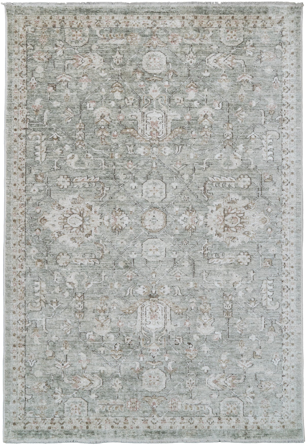 Dynamic Rugs Diamond 10283 Power Loomed Traditional Cream/Light Beige Rug