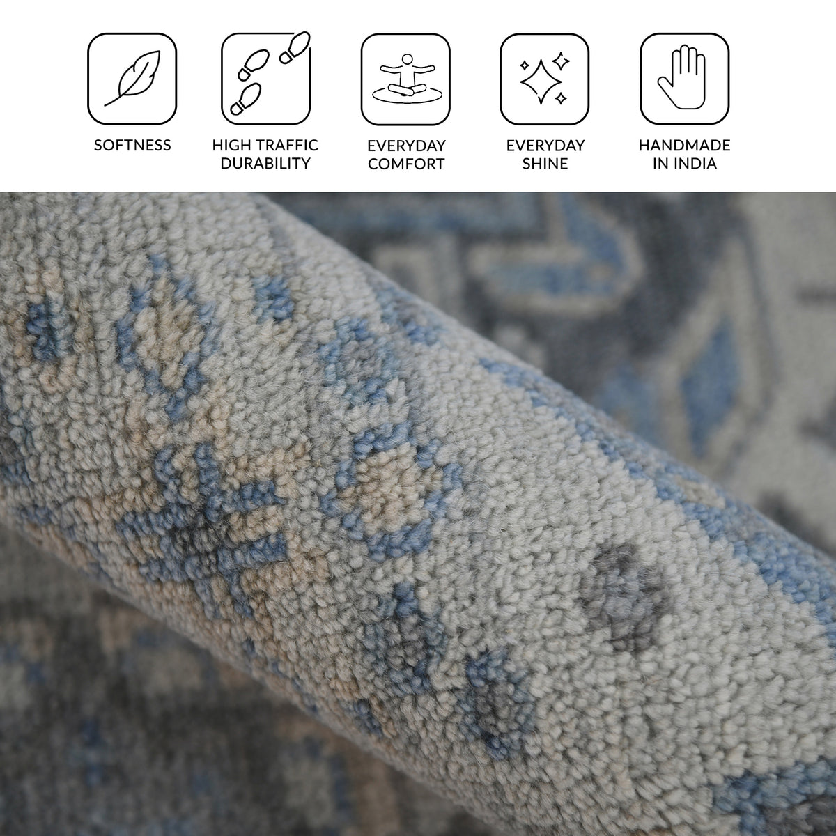 Amer Divine DIV-1 Ivory area rug - infographic view