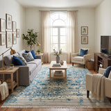 Amer Dazzle DQ(HS)-41A White Ivory / Orange area rug - lifestyle view