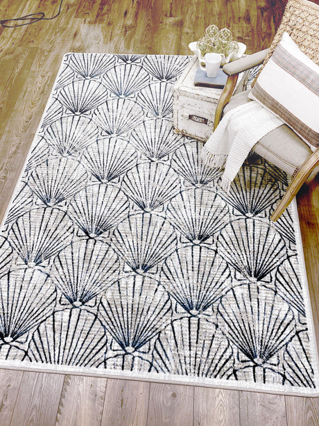 American Dakota Deco Shells Natural Rug