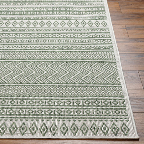 Surya Eagean Eag-2425 Grass Green, Ivory, Dark Green, Seafoam Rug.