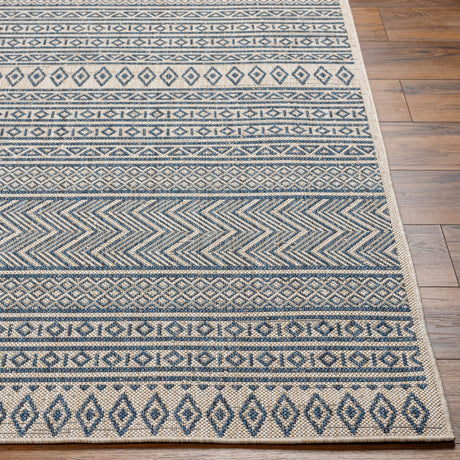 Surya Eagean Eag-2428 Navy, Light Beige, Charcoal, Blue, Ice Blue Rug.