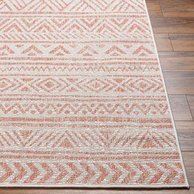Surya Eagean Eag-2430 Rust, Ivory, Dusty Pink, Dusty Coral Rug.