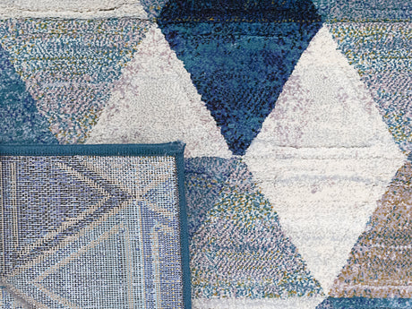Dynamic Rugs Eclipse 63263 Blue / Multi Rugs - corner detail