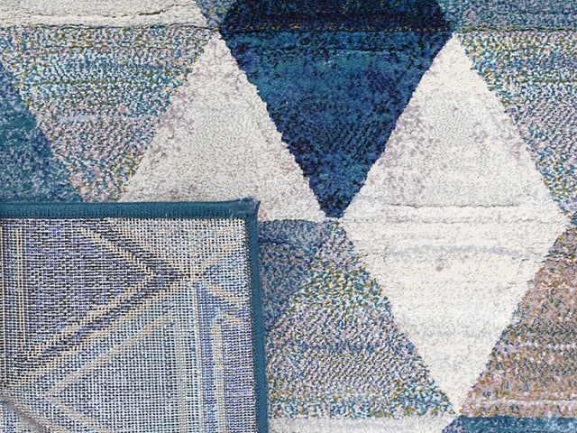 Dynamic Rugs Eclipse 63263 Blue / Multi Rugs - corner detail