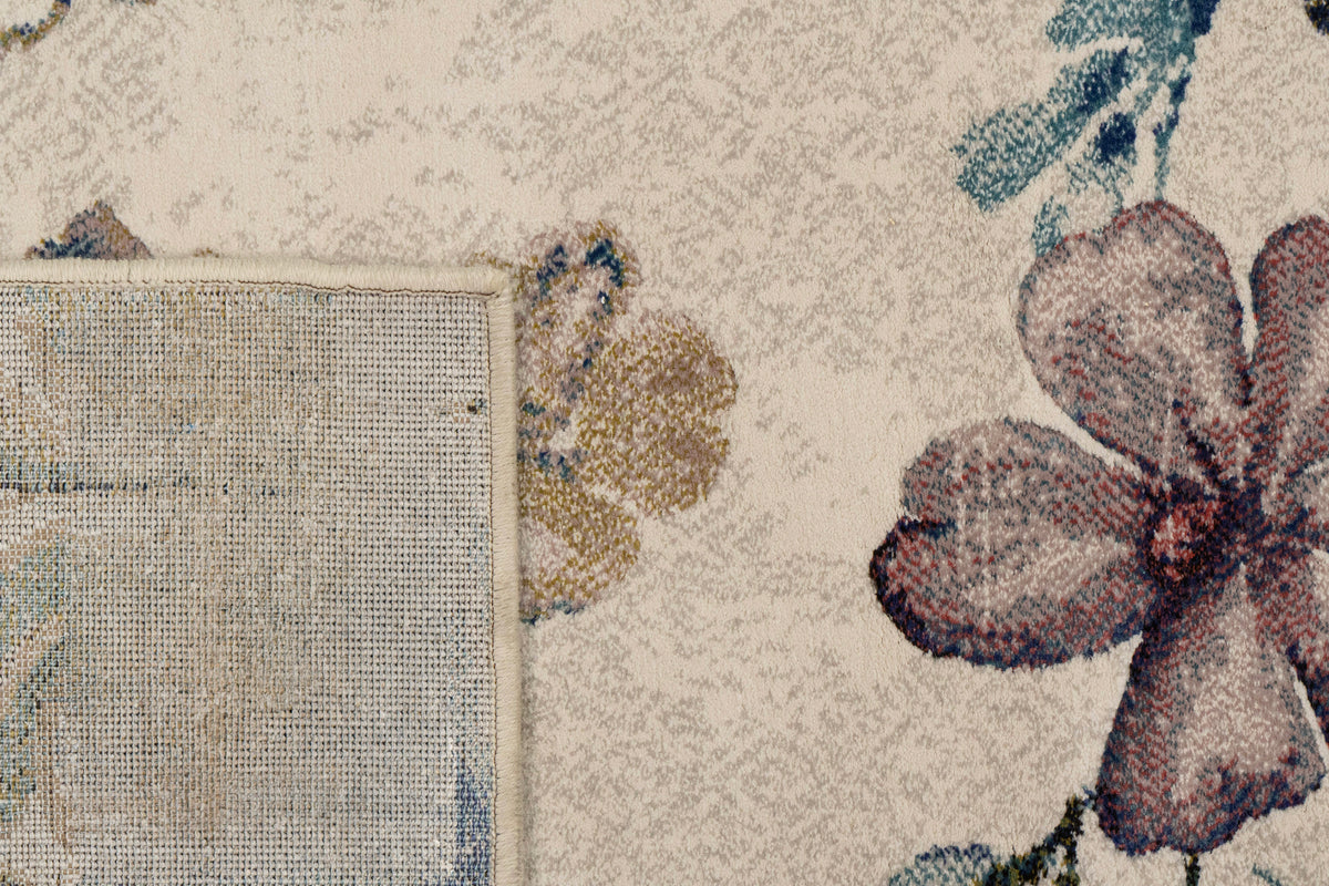 Dynamic Rugs Eclipse 63322 Cream Blue Rugs - corner detail