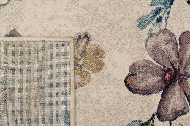 Dynamic Rugs Eclipse 63322 Cream Blue Rugs - corner detail