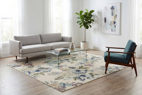 Dynamic Rugs Eclipse 63322 Cream Blue Rugs - room scene