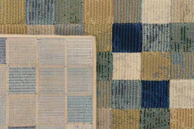 Dynamic Rugs Eclipse 63339 Multi Blue Rugs - corner detail