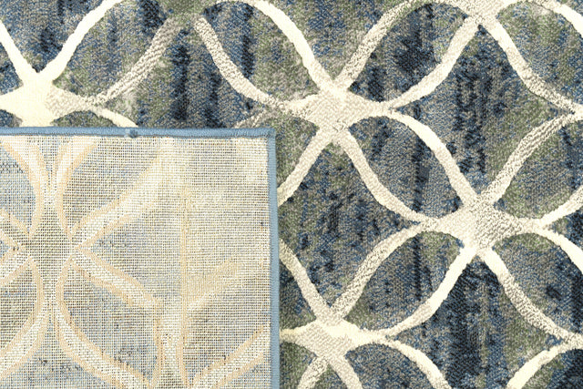 Dynamic Rugs Eclipse 63396 Blue Rugs - corner detail