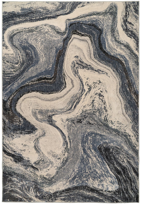 Dynamic Rugs Eclipse 63436 Power Loomed Modern Grey/Cream Rug