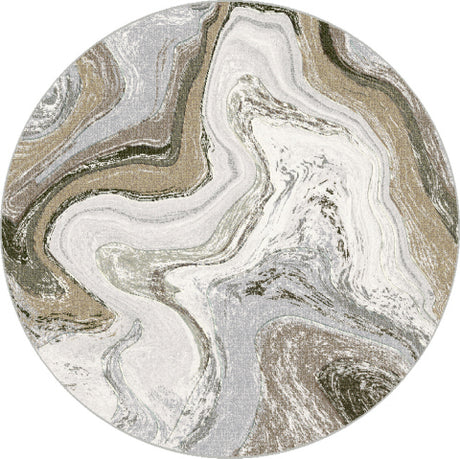 Dynamic Rugs Eclipse 63436 Power Loomed Modern Cream/Mocha Rug