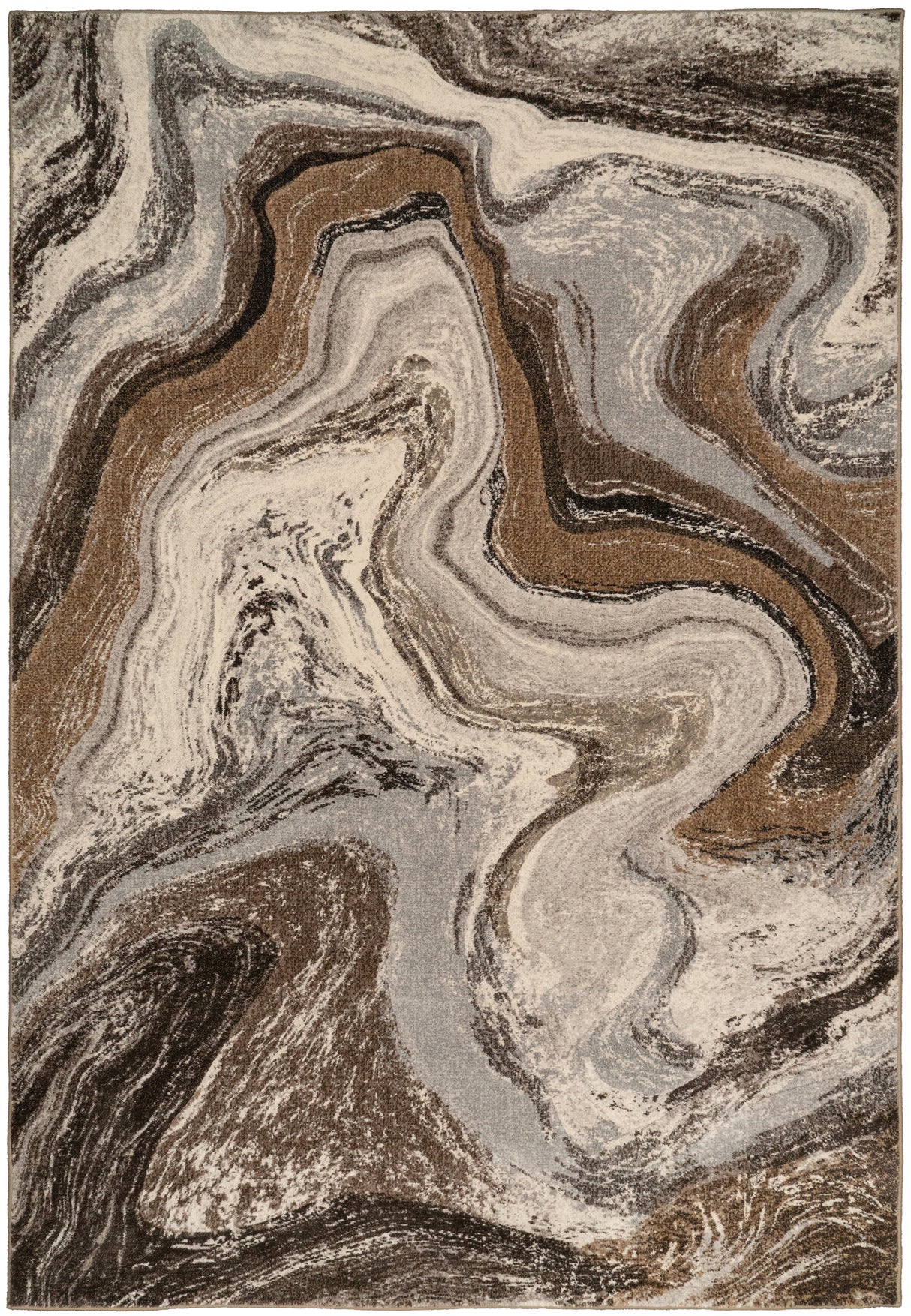 Dynamic Rugs Eclipse 63436 Power Loomed Modern Cream/Mocha Rug