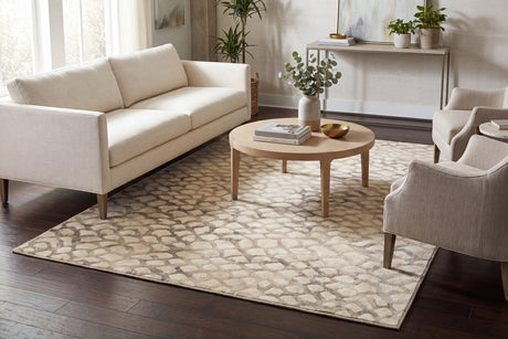 Dynamic Rugs Eclipse 64194 Ivory Rugs - room scene