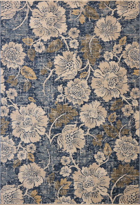 Loloi Eileen ELE-03 Transitional Power Loomed Denim, Natural Rug