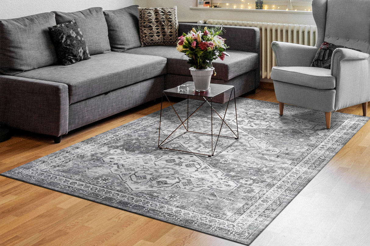 Dynamic Rugs Elise 6300 Power Loomed Traditional Grey Rug