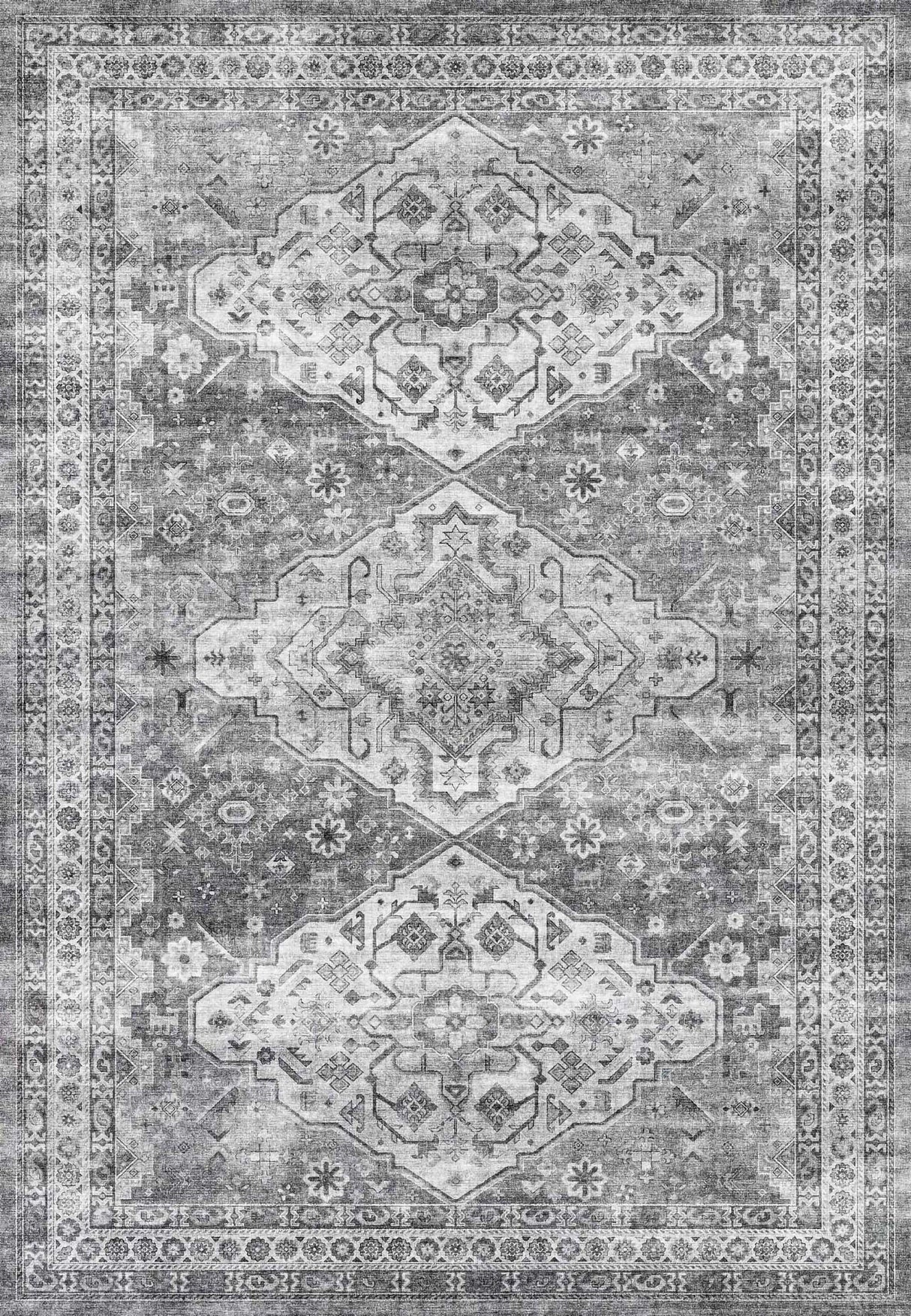 Dynamic Rugs Elise 6300 Power Loomed Traditional Grey Rug
