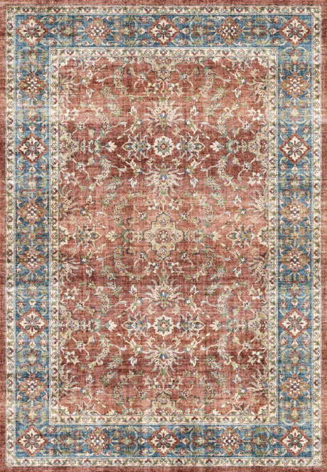 Dynamic Rugs Elise 6301 Power Loomed Traditional Red/Blue/Beige Rug
