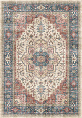 Dynamic Rugs Elise 6302 Power Loomed Traditional Red/Blue/Beige Rug