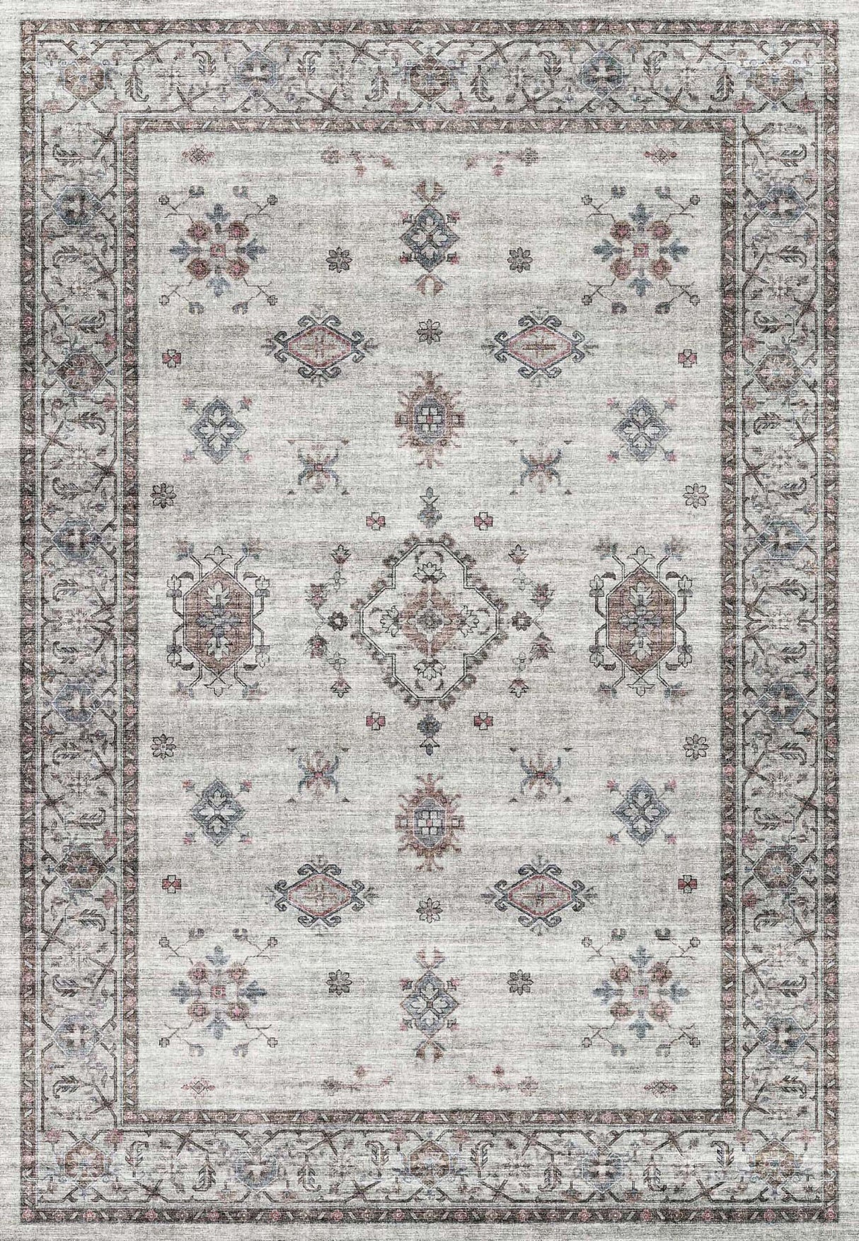 Dynamic Rugs Elise 6304 Power Loomed Traditional Grey Rug