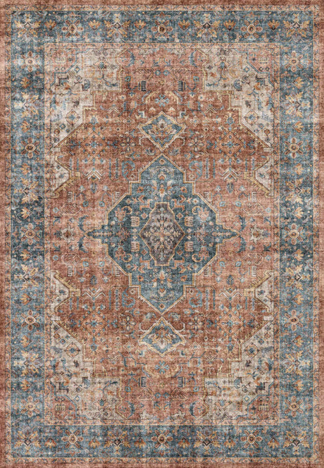 Dynamic Rugs Elise 6305 Power Loomed Traditional Red/Blue/Beige Rug