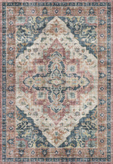 Dynamic Rugs Elise 6306 Power Loomed Traditional Wine/Navy/Tan Rug