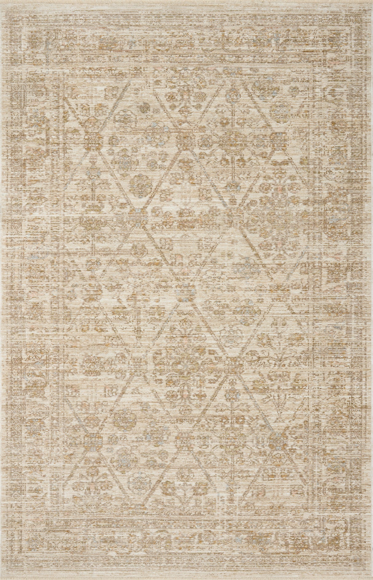 Loloi Elora ELR-01 Traditional Power Loomed Ivory, Multi Rug