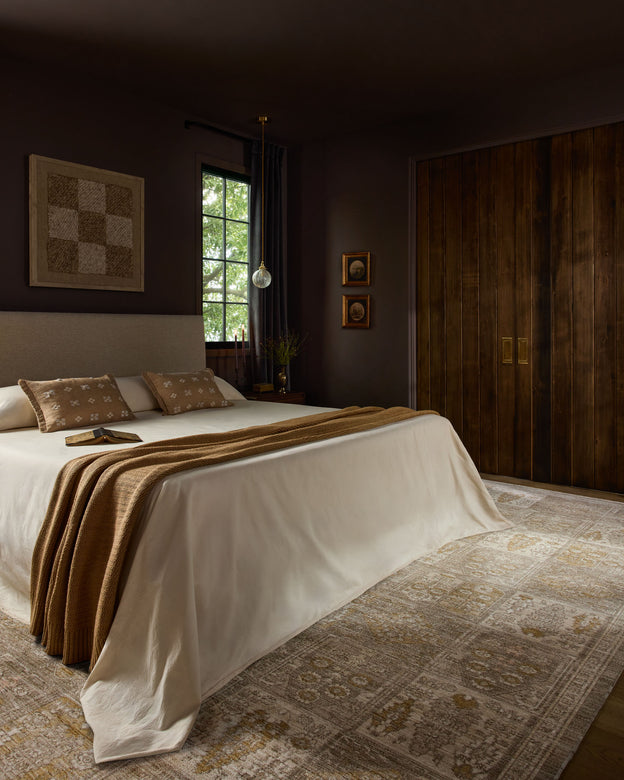 Loloi Elora ELR-07 Traditional Power Loomed Mushroom, Ochre Rug
