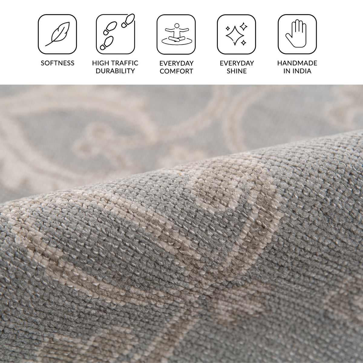 Amer Empress EMP-2 Gray area rug - infographic view