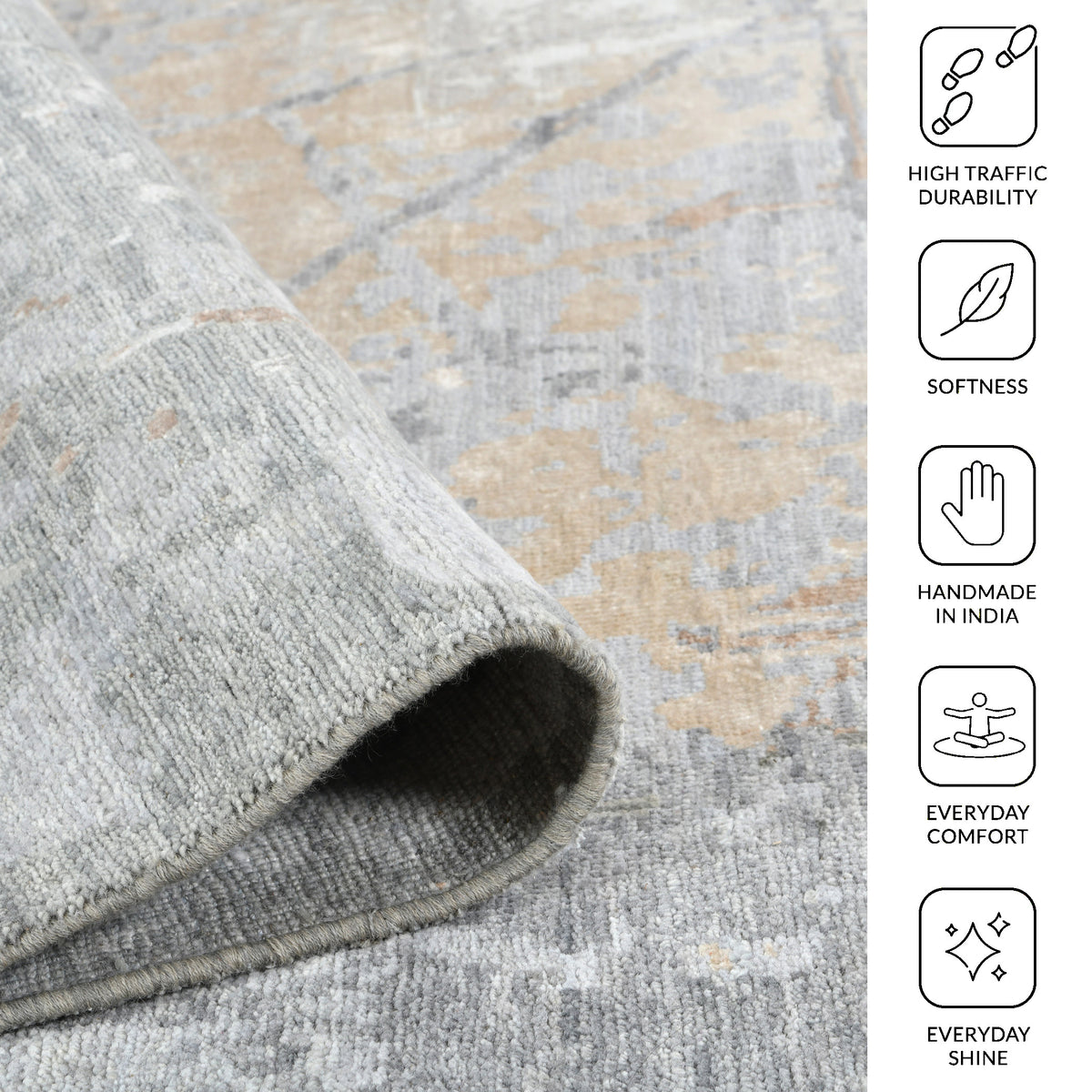 Amer Ensemble ENS-11 Platinum area rug - infographic view