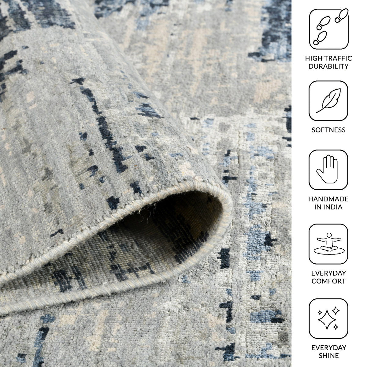 Amer Ensemble ENS-3 Spindle area rug - infographic view