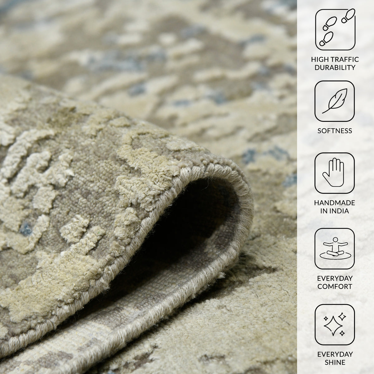 Amer Essence ESS-2 Blue area rug - infographic view