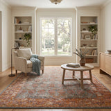 Amer Eternal ETE-15 Sea Blue / Rust area rug - lifestyle view