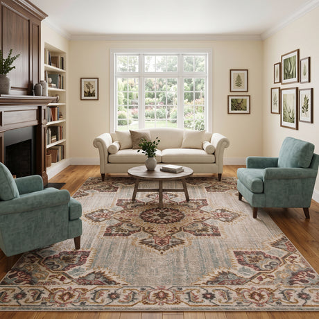Amer Eternal ETE-20 Beige / Sand area rug - lifestyle view