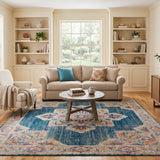 Amer Eternal ETE-22 Turquoise Blue area rug - lifestyle view