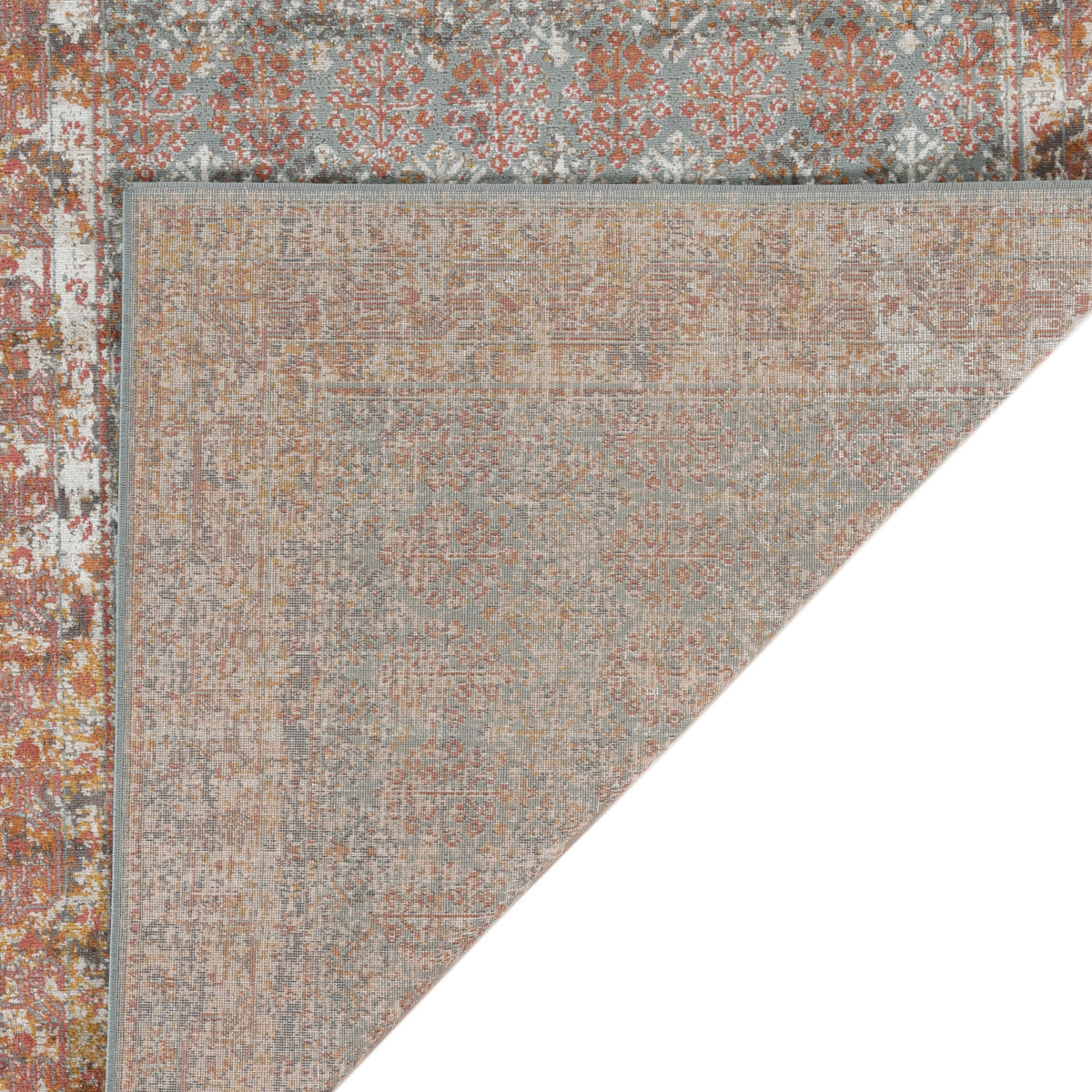 Amer Eternal ETE-15 Sea Blue / Rust area rug - back view