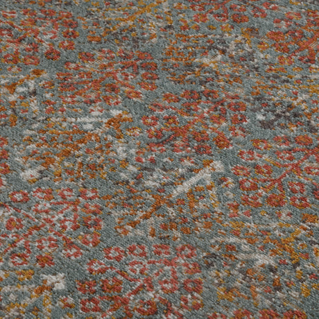 Amer Eternal ETE-15 Sea Blue / Rust area rug - close-up view