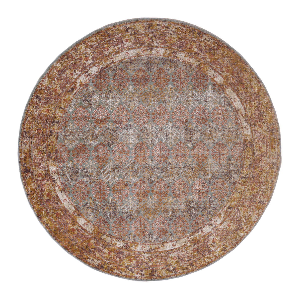 Amer Eternal ETE-15 Sea Blue / Rust area rug - product view