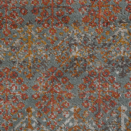 Amer Eternal ETE-15 Sea Blue / Rust area rug - color swatch view