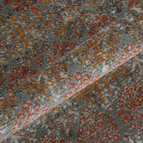 Amer Eternal ETE-15 Sea Blue / Rust area rug - color swatch view